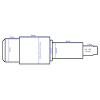 Trailer Extended Stub Axle for 1in Shaft for Taper Bearing Hubs HD Weld On