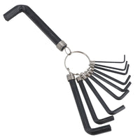 Metric Allen Hex Hexagon Key Wrench Set On A Key Ring 1.5mm - 10mm 10pc