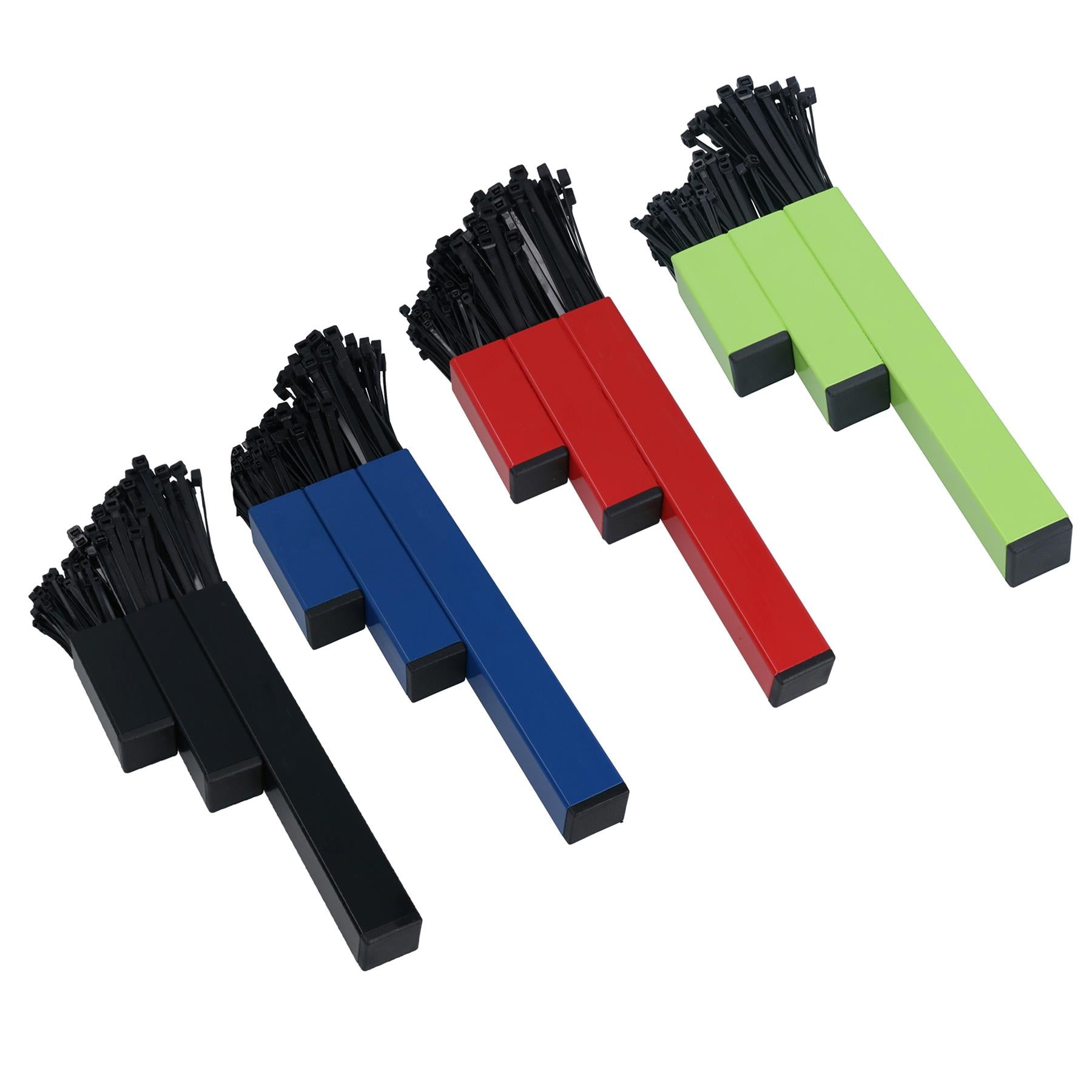 Cable Tie Holder Storage Rack with Magnetic Fixings + 200 Cable Ties