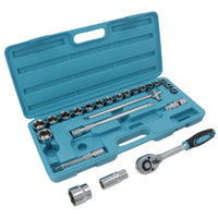 24pc 1/2" Drive Metric MM Shallow Socket And Accessory Set 10mm – 32mm