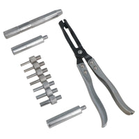 Jeu de pinces de démontage et d'installation de joint de tige de soupape/outil de siège/kit 11 pièces AN027