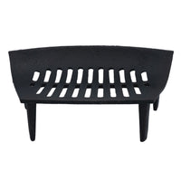 Grille de foyer de 14 po pour foyer de 16 po en fonte avec panier avant ouvert noir
