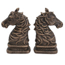 Horse Head Bust Bookends Ornament Figurine Cast Iron Book Ends Stand Holder