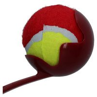 Maroon Jolly Doggy Fetch Toy Dog Tennis Ball Thrower With 1x Ball