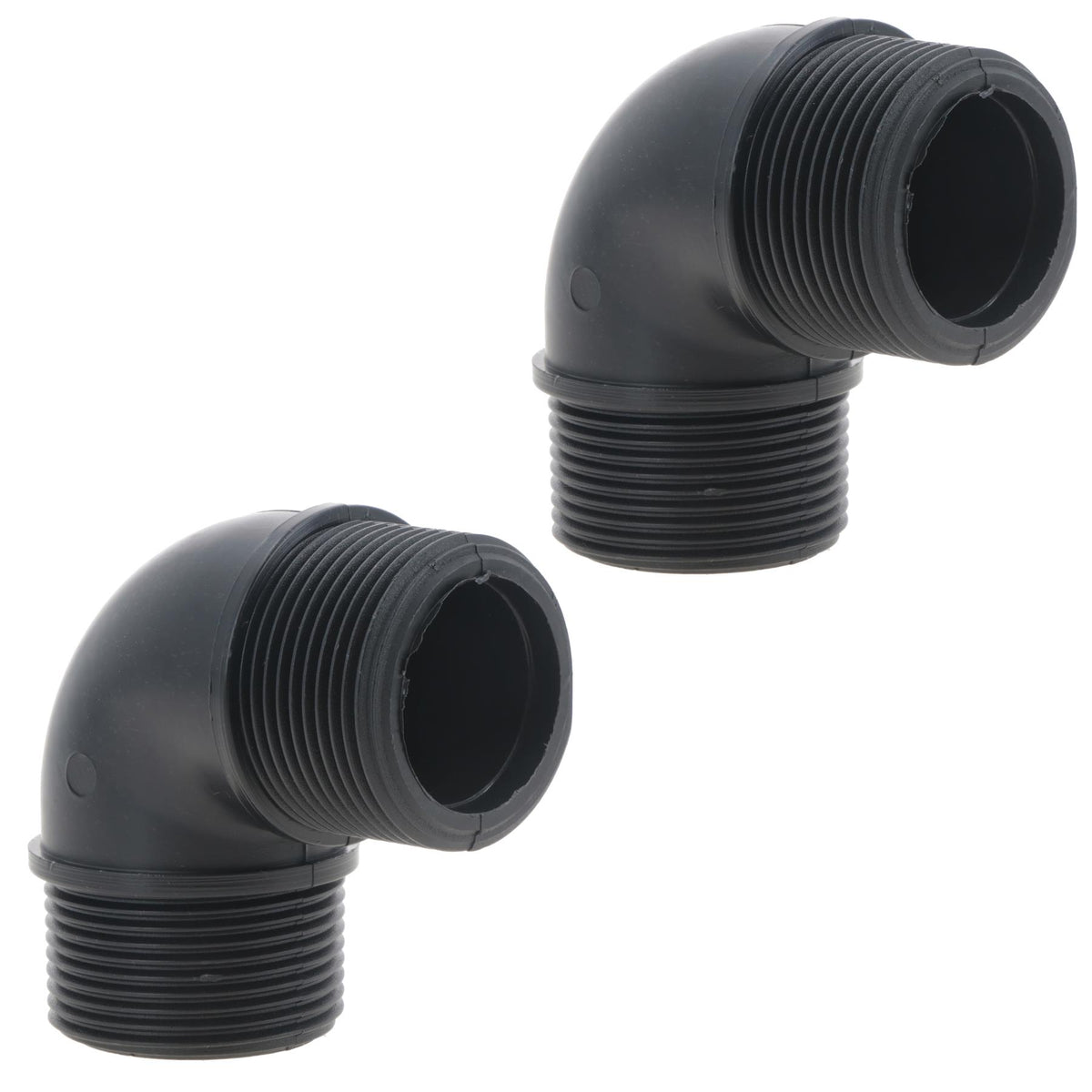 Polypropylene PP 1in BSP Male x Male Threaded 90° Elbow Connector