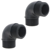 Polypropylene PP 1in BSP Male x Male Threaded 90° Elbow Connector