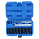 Radsicherungsmutter/-bolzen/-nabenkappen-entfernungs-/wiedereinbausatz 18-25mm 10-tlg. AT248