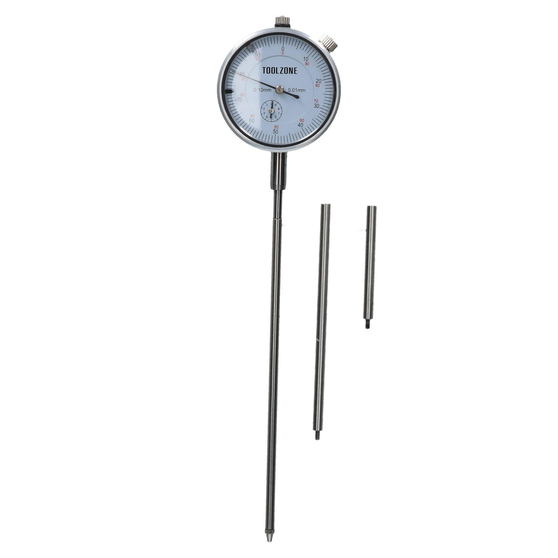 Extra Long Dial Test Indicator DTI Clock Guage Measuring Precision Plunge Probe