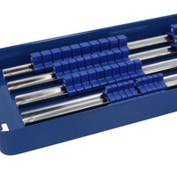 110pc Socket Set Rail / Rack Tray Clips Tool Box Storage 1/4 / 3/8" and 1/2"