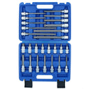 Douilles cannelées mâles 1/2" peu profondes et profondes M5 - M16, lot de 25 pièces