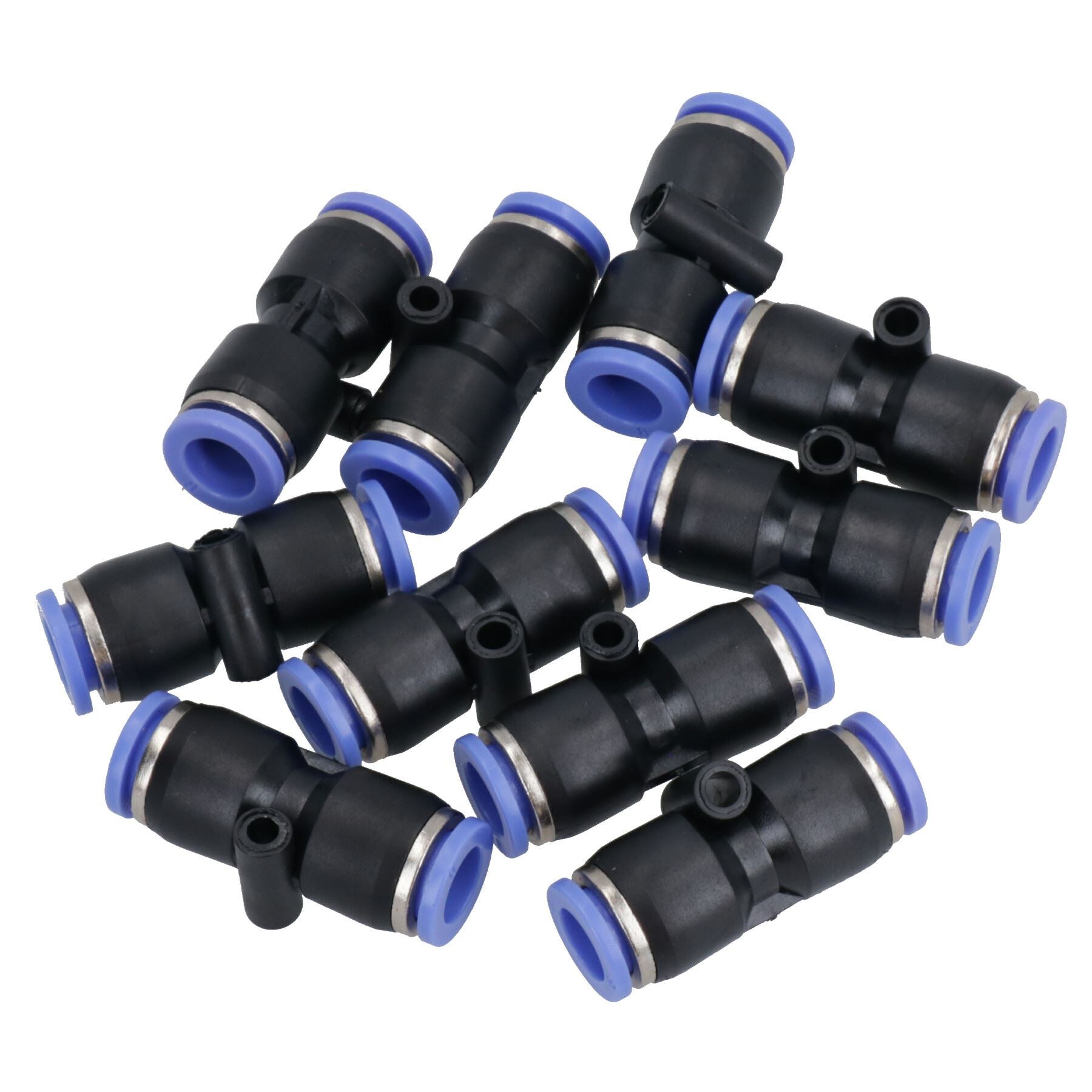 10mm (OD) Pneumatic Air Straight Hose Pipe Tube Inline Push Connector Airline