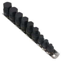 Douilles hexagonales mâles SAE impériales, entraînement 1/4" 3/8", jeu de 9 pièces 1/4" - 3/4"