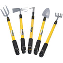 Telescopic Garden Tools Rake, Fork, Weeder, Shovel & Hoe 25” - 37” Gardening