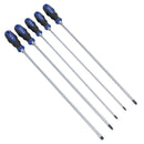 5pc Extra Long Screwdriver Flat Slotted Pozi Phillips Headed Total Length 450mm