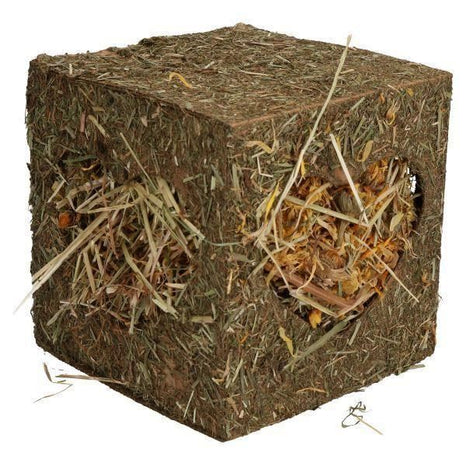 6PK Small Animal Guinea, Rabbits Boredom Breaker Large Hay Cube 20x20x20cm