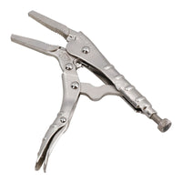 6.5” (165mm) Long Nose Straight Locking Pliers Mole Grips With Ribbed Handles