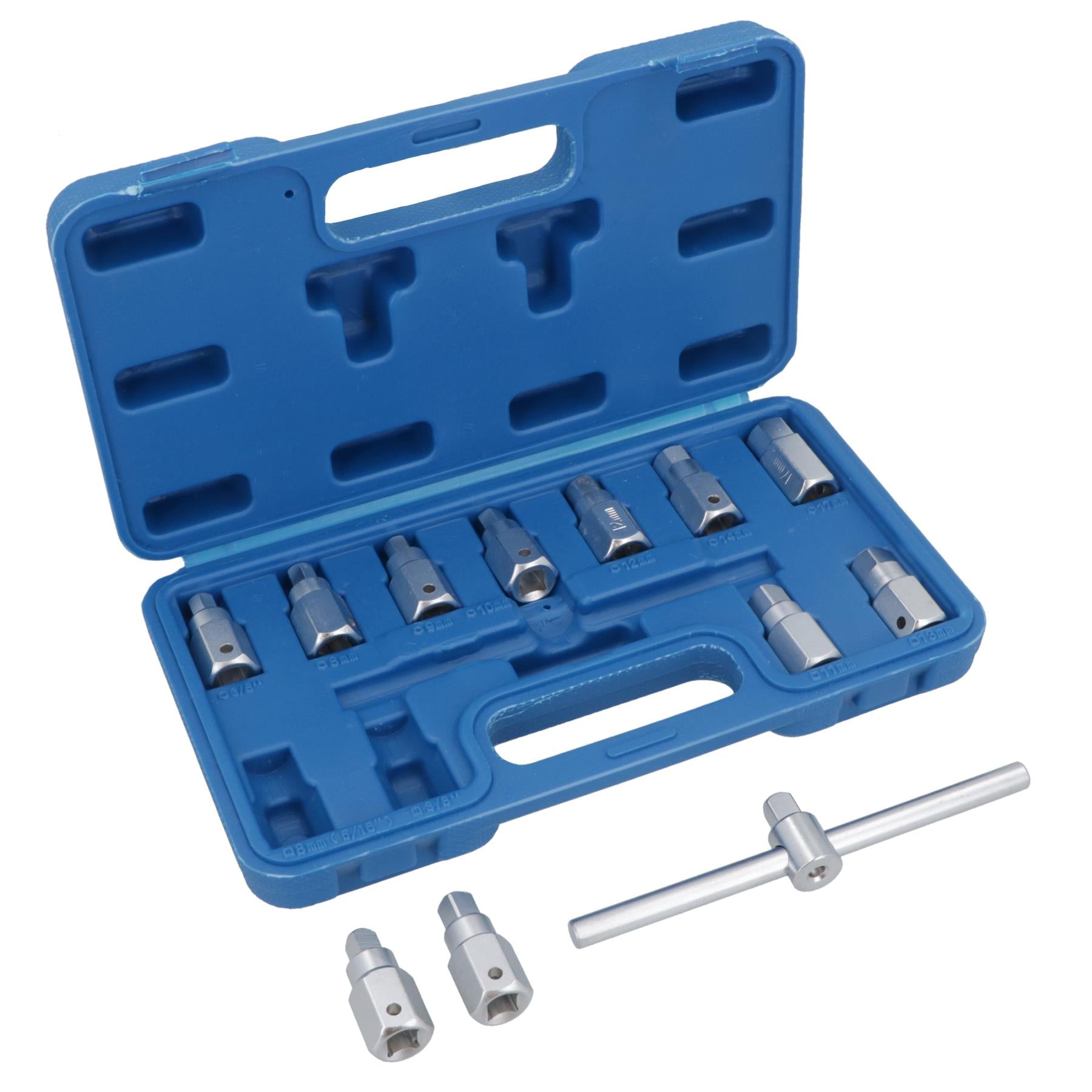 Kit de vidange d'huile pour bouchon de vidange, kit de réparation d'essieu de boîte de vitesses, entraînement 3/8" 12 pièces