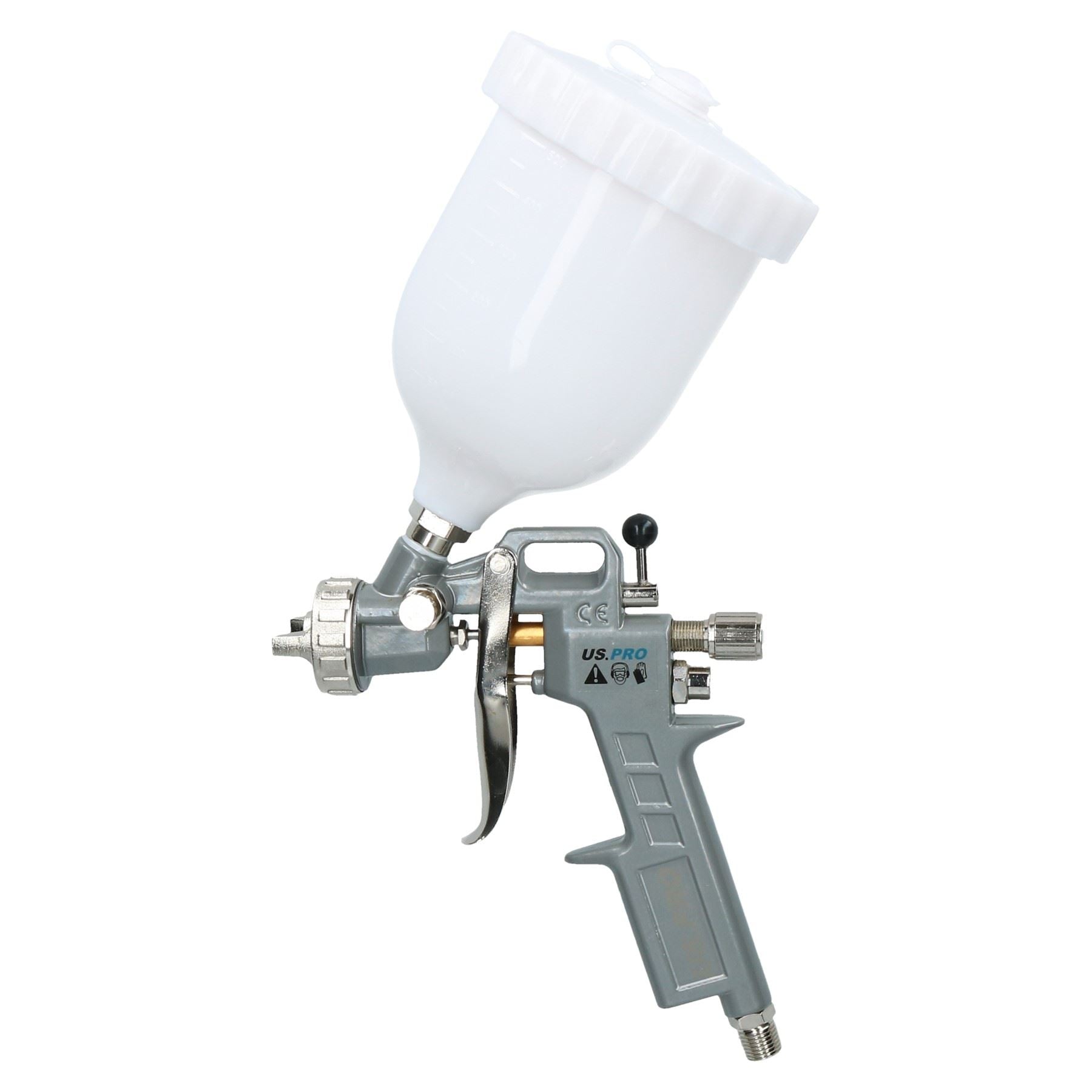 HVLP Gravity Feed Spray Gun 1.5 Nozzle 1/4" BSP In Line Moisture Trap