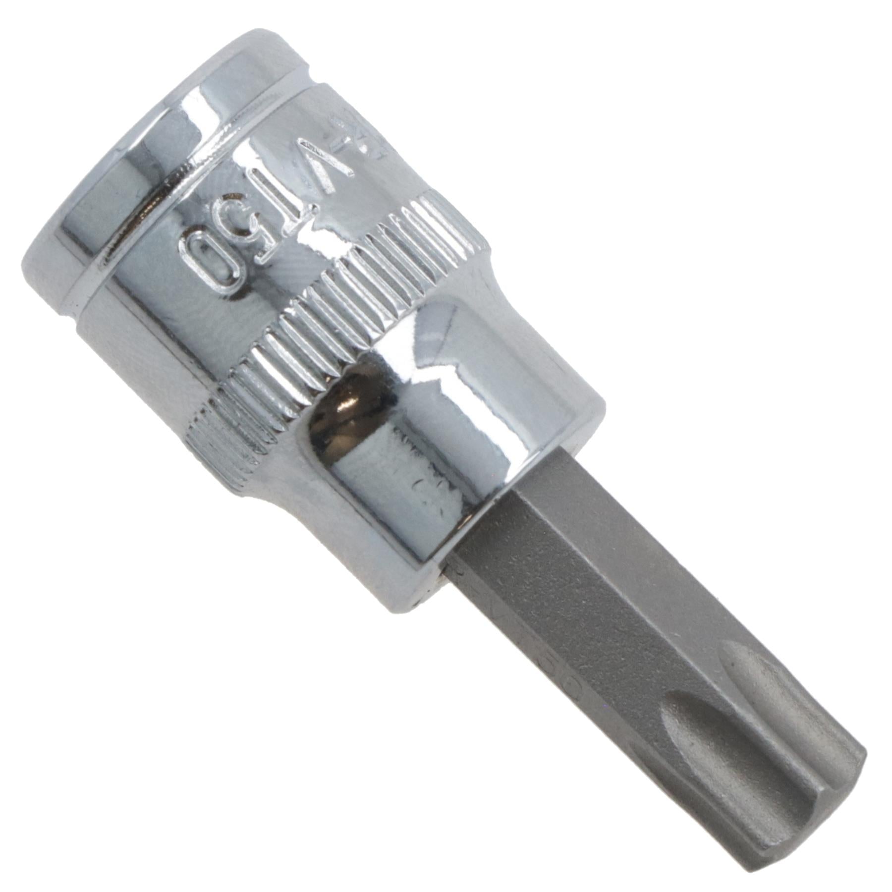 T50 Male Torx Bit Star Socket 3/8" Drive Standard Internal Chrome Vanadium Steel