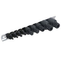 Douilles à embouts cannelés triples carrés Stubby Impact M4 – M12 MT14 – MT18, lot de 9 pièces