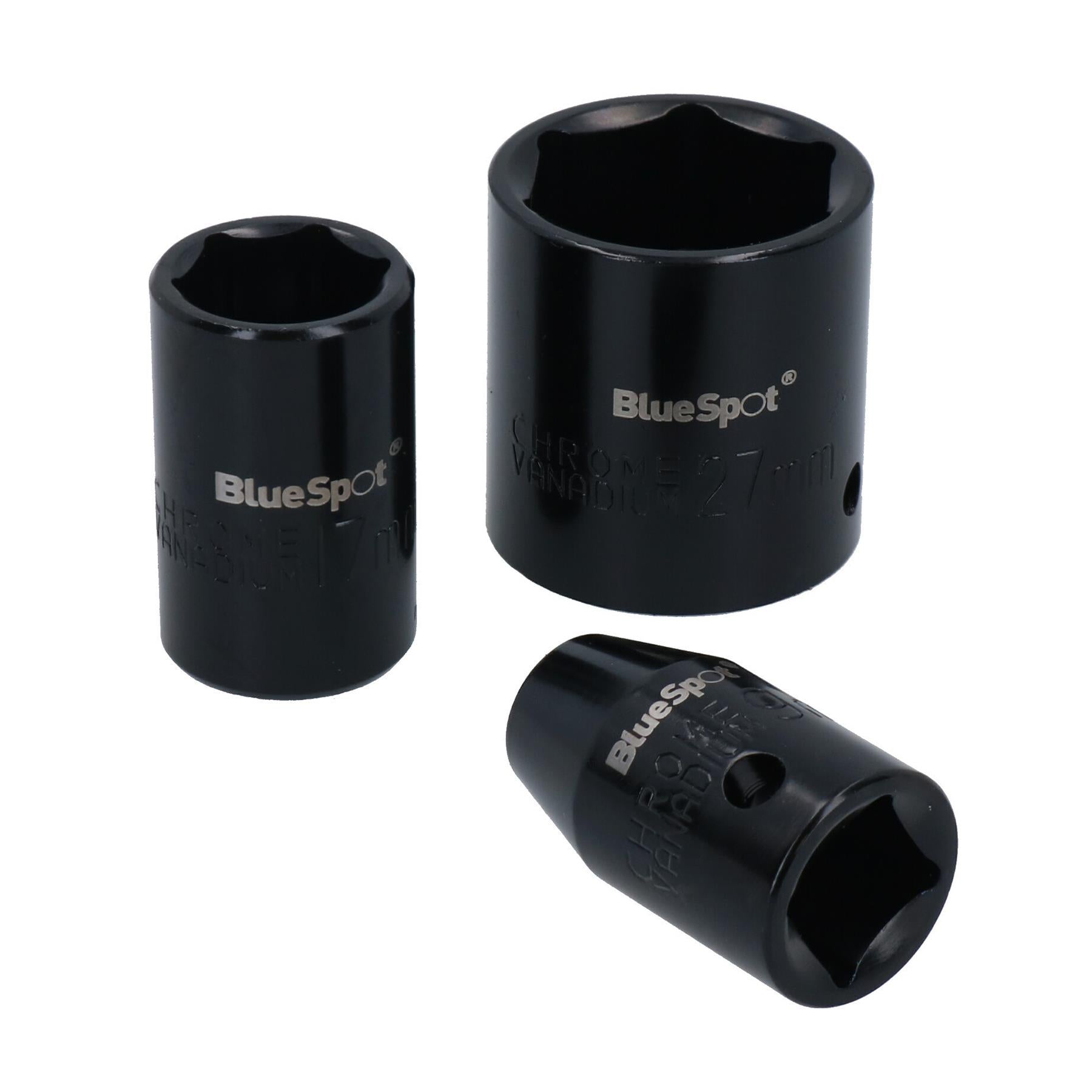 1/2" Drive Shallow Metric Impact Sockets 9 - 27mm 10pc & 1/2" Drive Breaker Bar