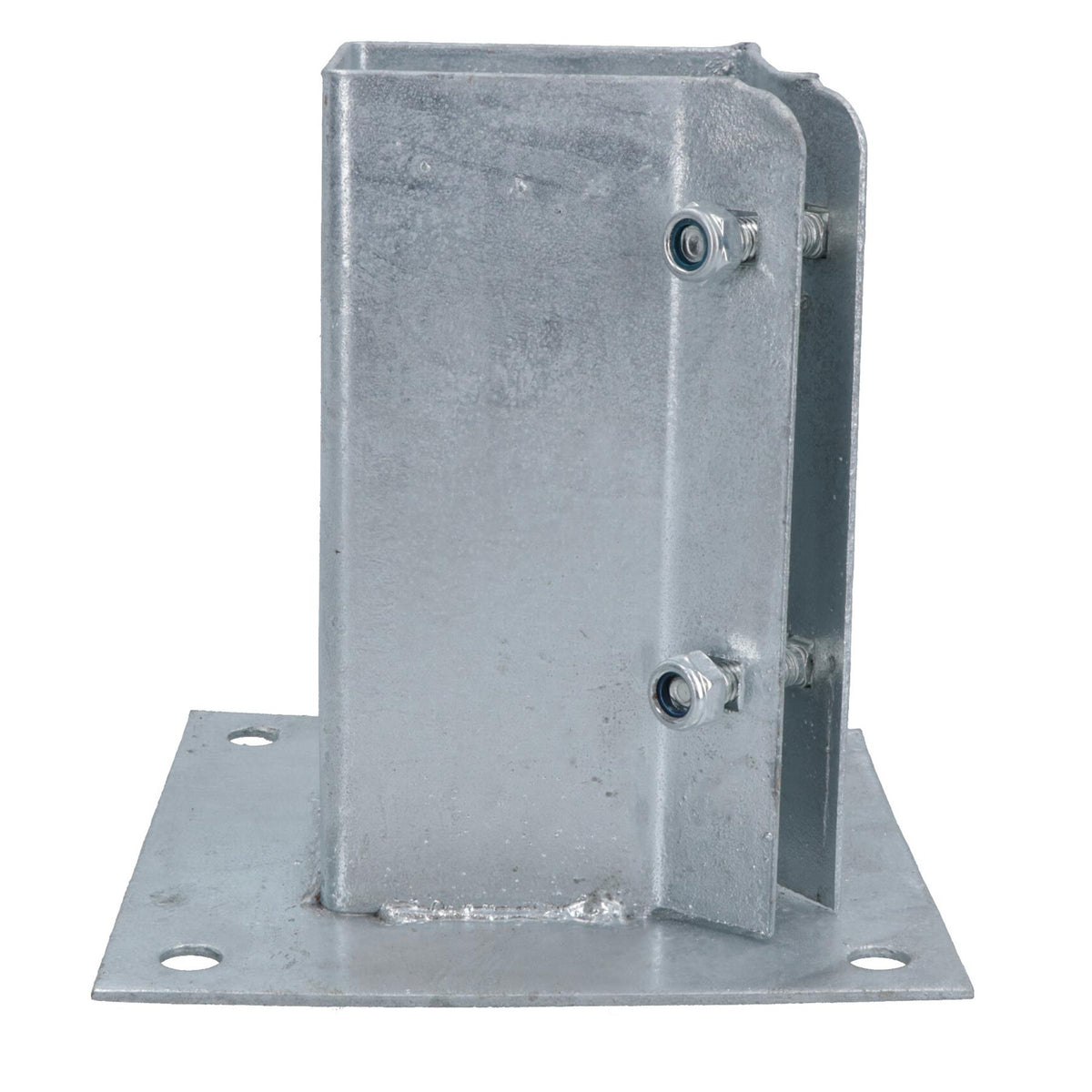 Fence Post Bolt Down Shoe Holder Support Clamp Galvanised 75 x 75mm
