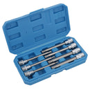 Douilles cannelées extra longues 3/8" 7 pièces M4 - M10 Longueur totale 110 mm