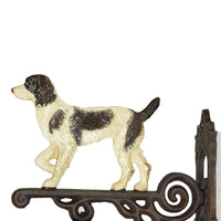 Cloche pour chien Springer Spaniel, plaque en fonte, porte, mur, clôture, portail, poteau, maison