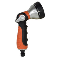 Spray Nozzle Orange Watering Hose Pipe Gardening Thumb Trigger 10 Patterns