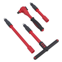 3/8" Drive Insulated VDE Tool Socket and Accessory Kit 16pc Metric Hex + T Bar