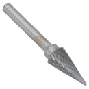 60 Degree Conical End Tungsten Carbide Burr Rotary File Die Grinder Polishing Porting