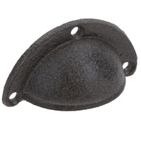 Furniture Door Pull Handle Cast Iron Cupboard Drawer Chest Shell Cup Clam