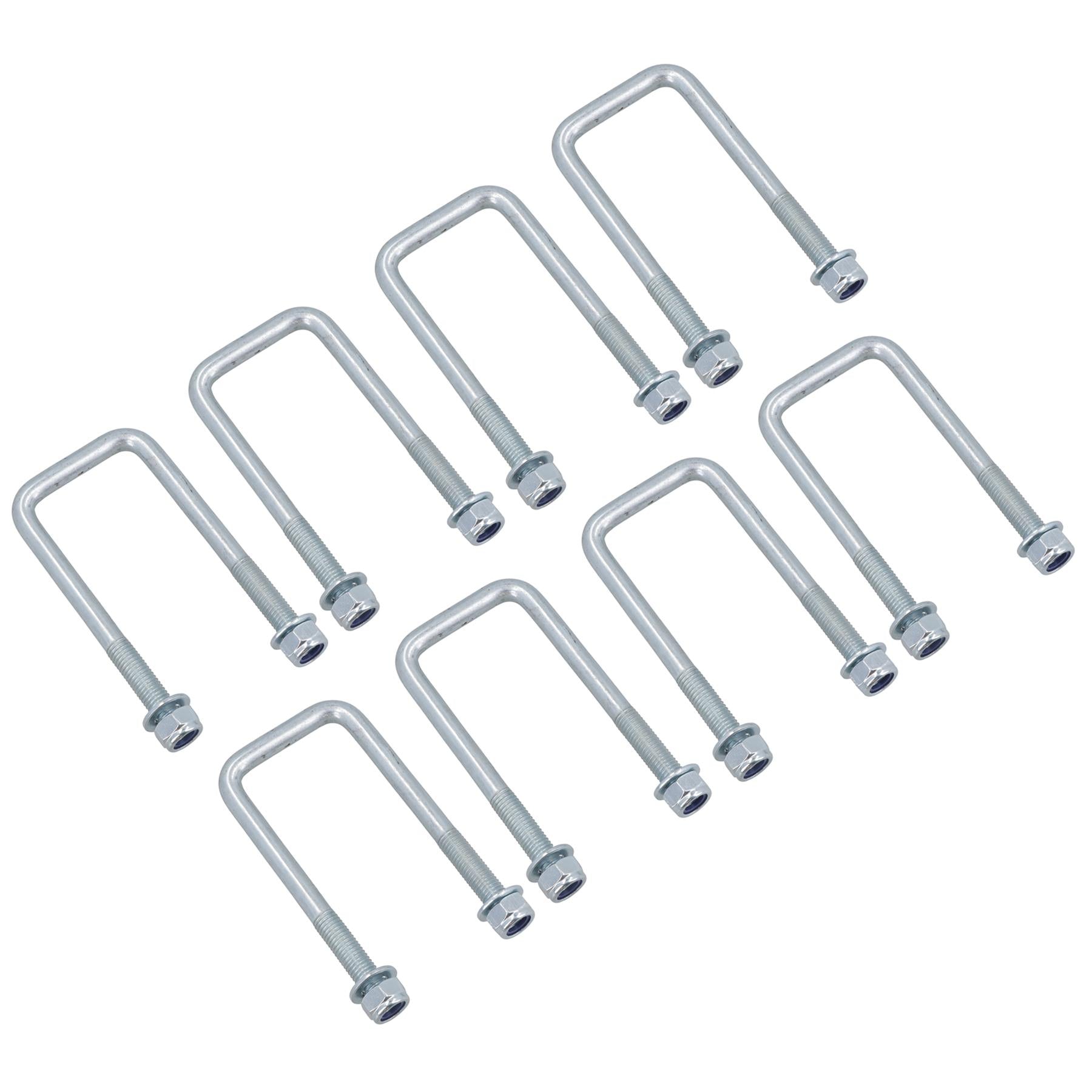 8 boulons en U et écrous à ressort à lames paraboliques jumelés à haute résistance pour remorques Ifor Williams