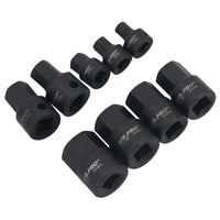 Douilles hexagonales mâles SAE impériales, entraînement 1/4" 3/8", jeu de 9 pièces 1/4" - 3/4"