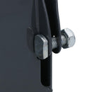 Grey Flush Fit Fence Post Bolt Down Shoe Holder Support 75mm x 75mm