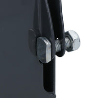 Grey Flush Fit Fence Post Bolt Down Shoe Holder Support 75mm x 75mm