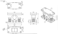 Loquet de retenue de porte à griffes pour caravanes, camping-cars, nylon blanc industriel