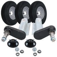 350 kg verzinkte Anhängerfederung &amp; 3 x 8 Zoll Räder &amp; Reifen-Kit 4 Zoll PCD
