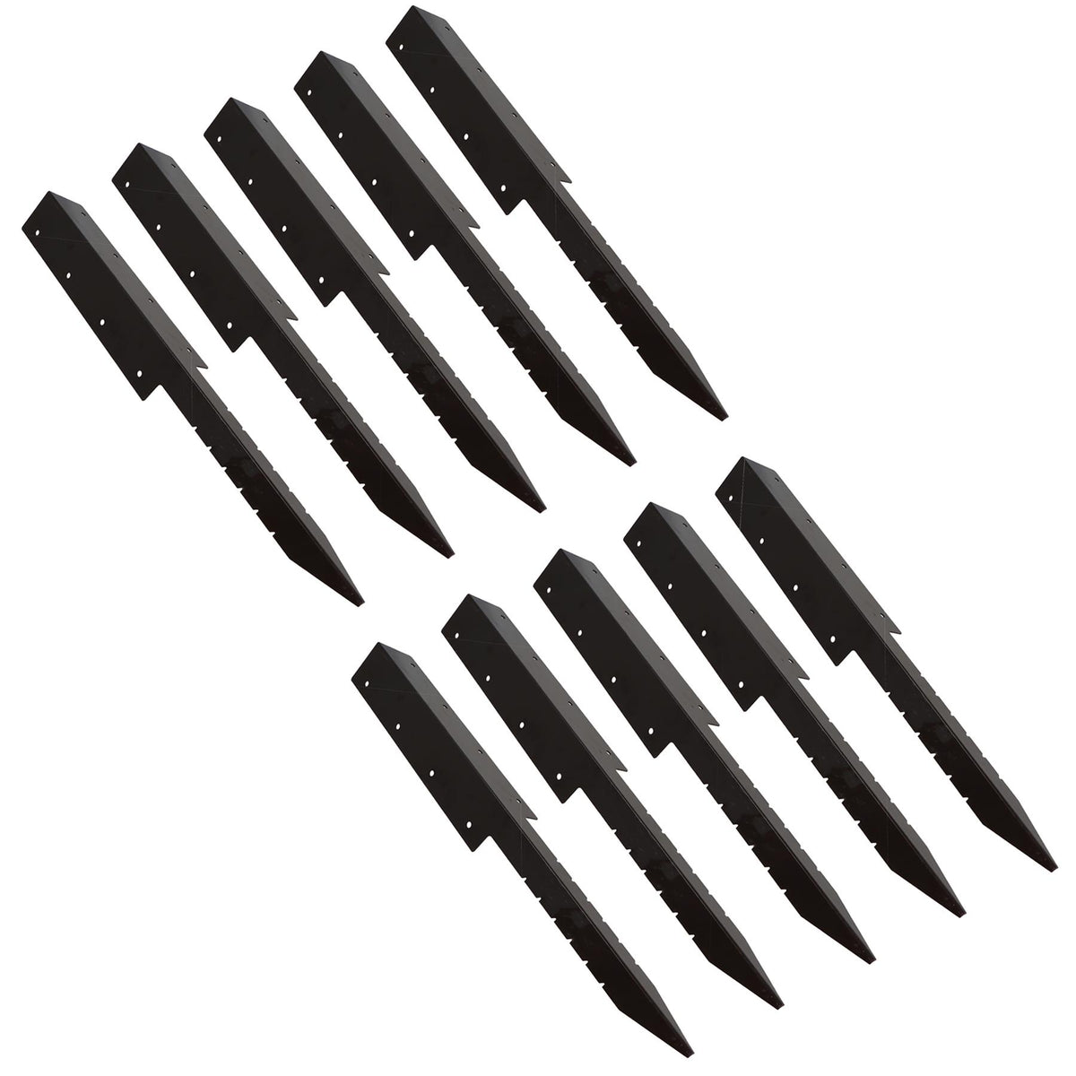 Garden Double Sleeper Corner Support Stake Spike Fastener Brown 670mm Long