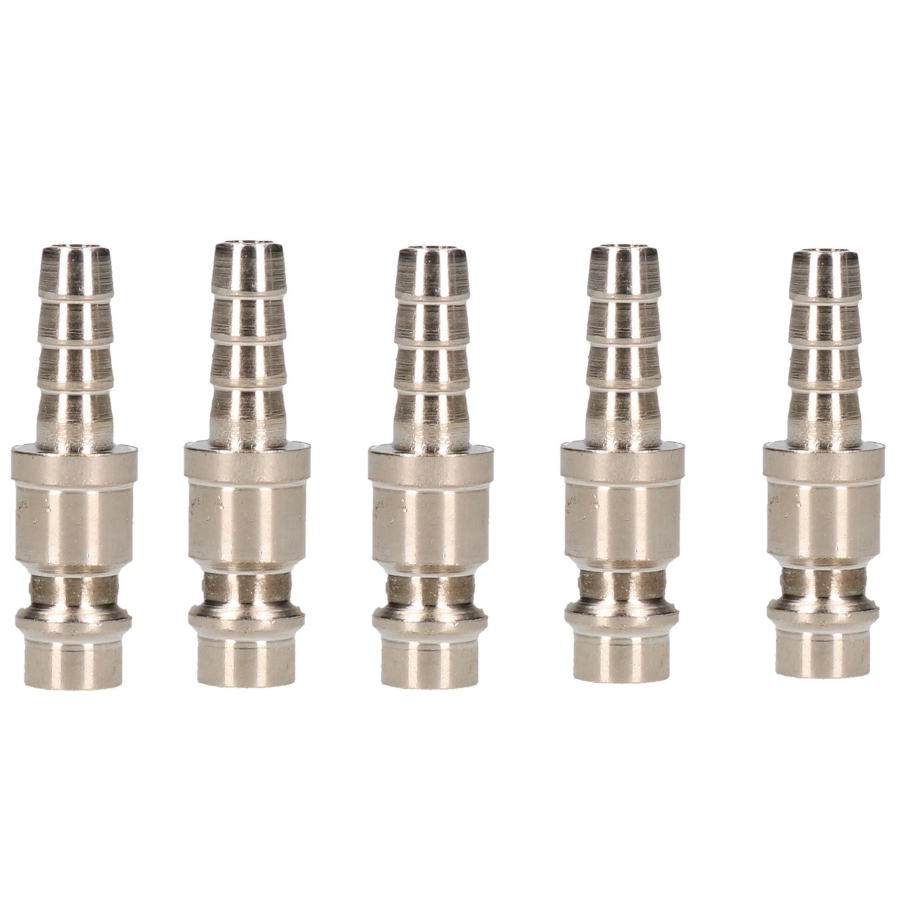 Euro Air Line Hose Fitting Connector Quick Release with 8mm Hose Tail Barb 5pk