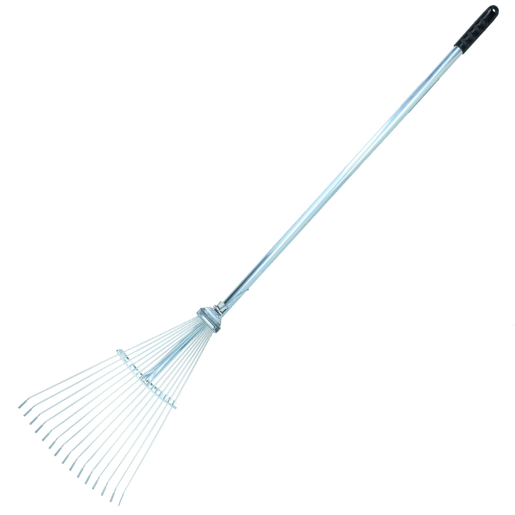Expanding Lawn Rake Soil Leaves Leaf Raker 15 Teeth 190 - 570mm Span ...