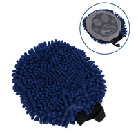 Blue 2 in 1 Noodle Drying Grooming Mitt One Size Fits All Muddy Wet Dog Puppy