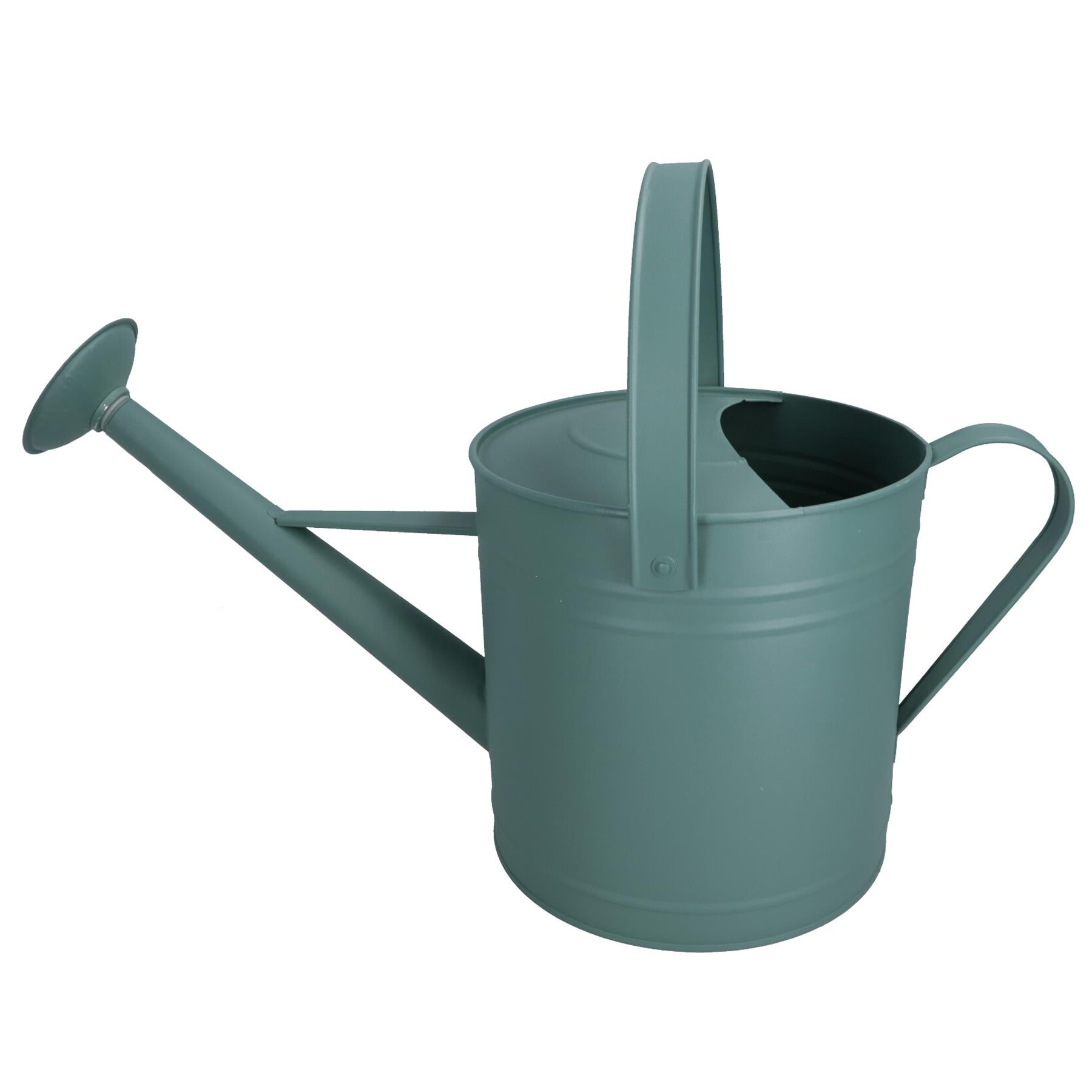 7L Watering Can Green Steel Metal Water Greenhouse Garden Plants Home