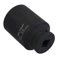 38mm 1/2in Drive Deep Metric Impact Thin Walled Socket 6 Sided Single Hex