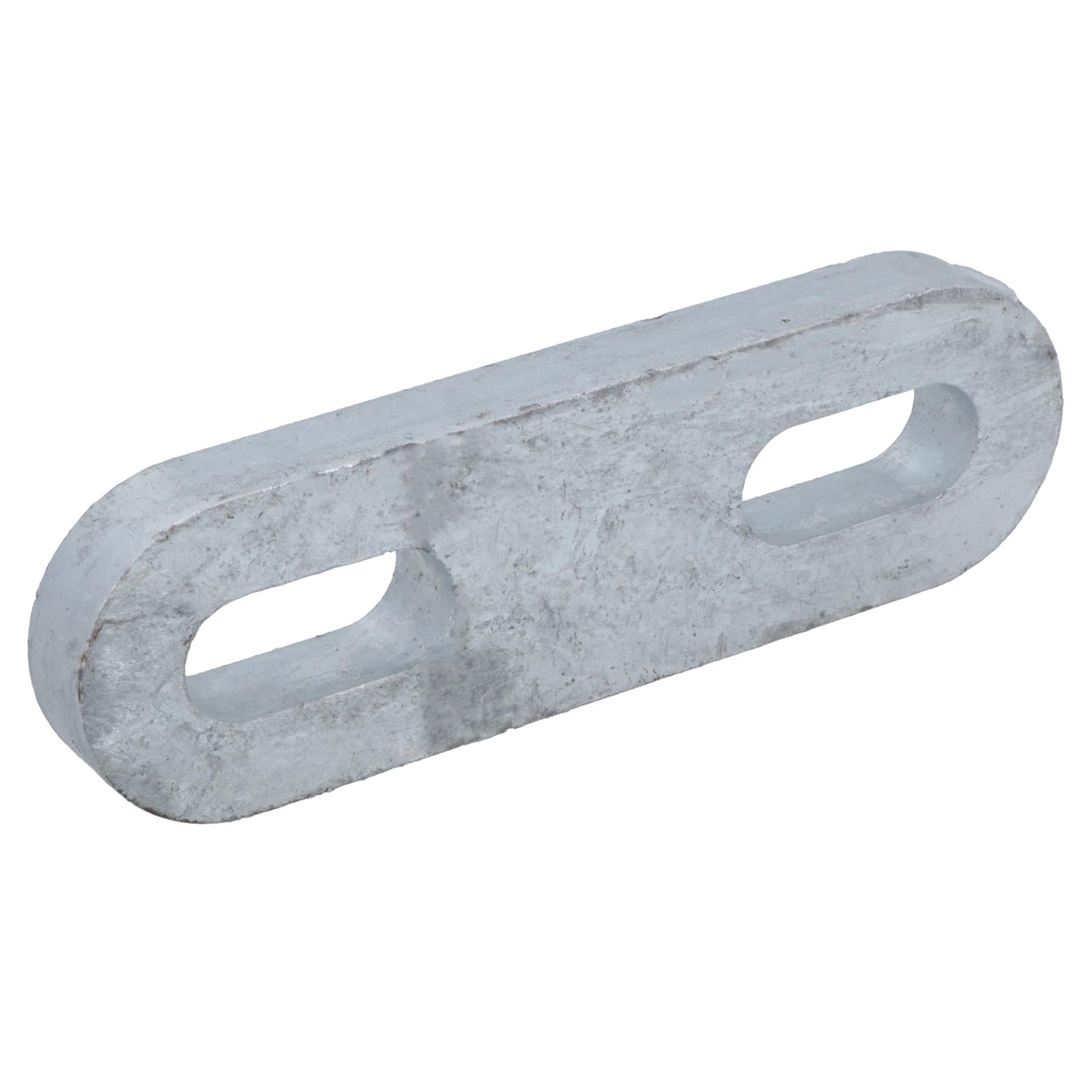 M10 U-Bolt Plate 31mm to 59mm Internal Width Thick Galvanised N-Bolt Backing