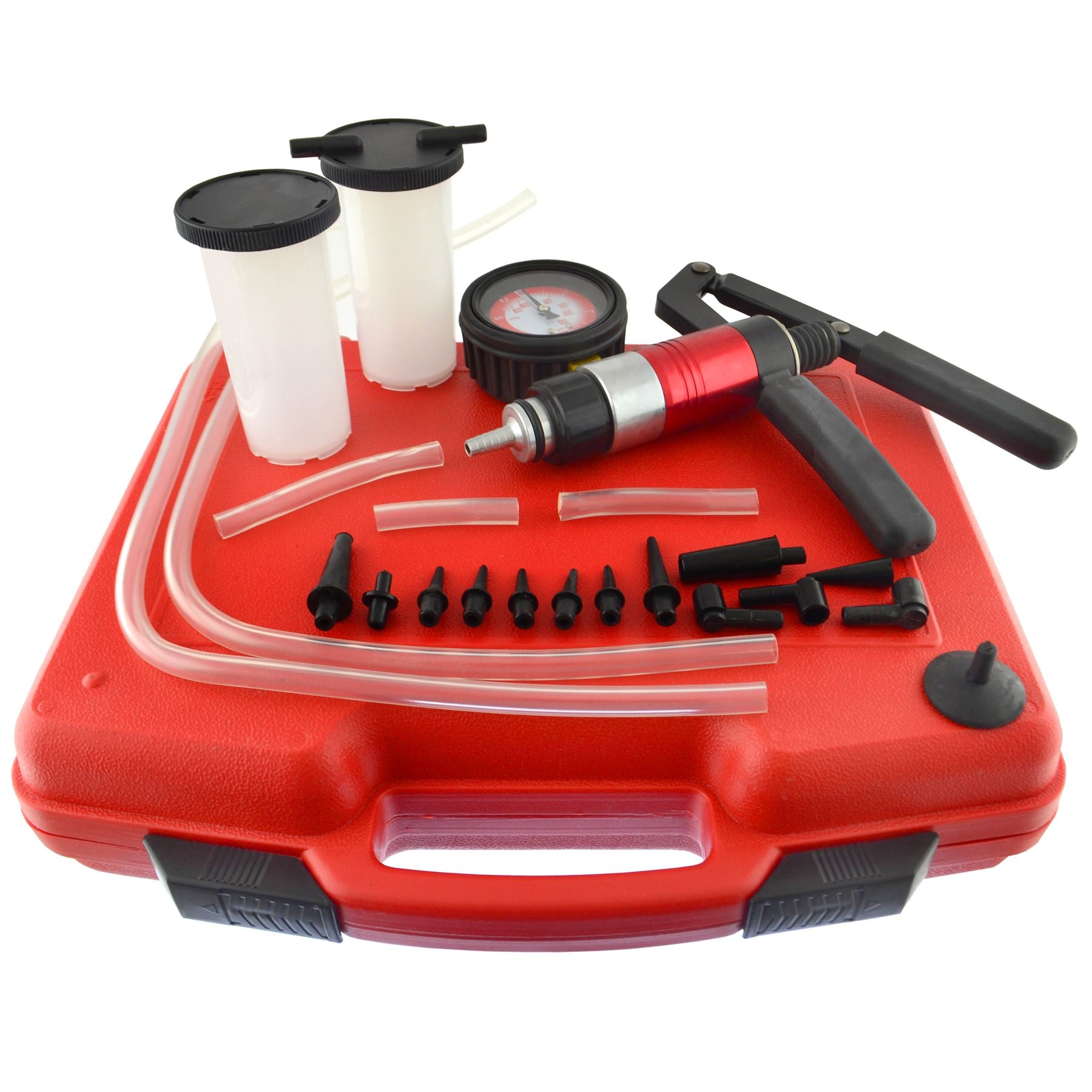 Handheld Vacuum Pump Tester Brake Bleeder Bleeding Fluid Kit 21pc
