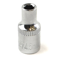4.5mm 1/4" Drive Shallow Metric Socket Single Hex / 6 sided Bergen