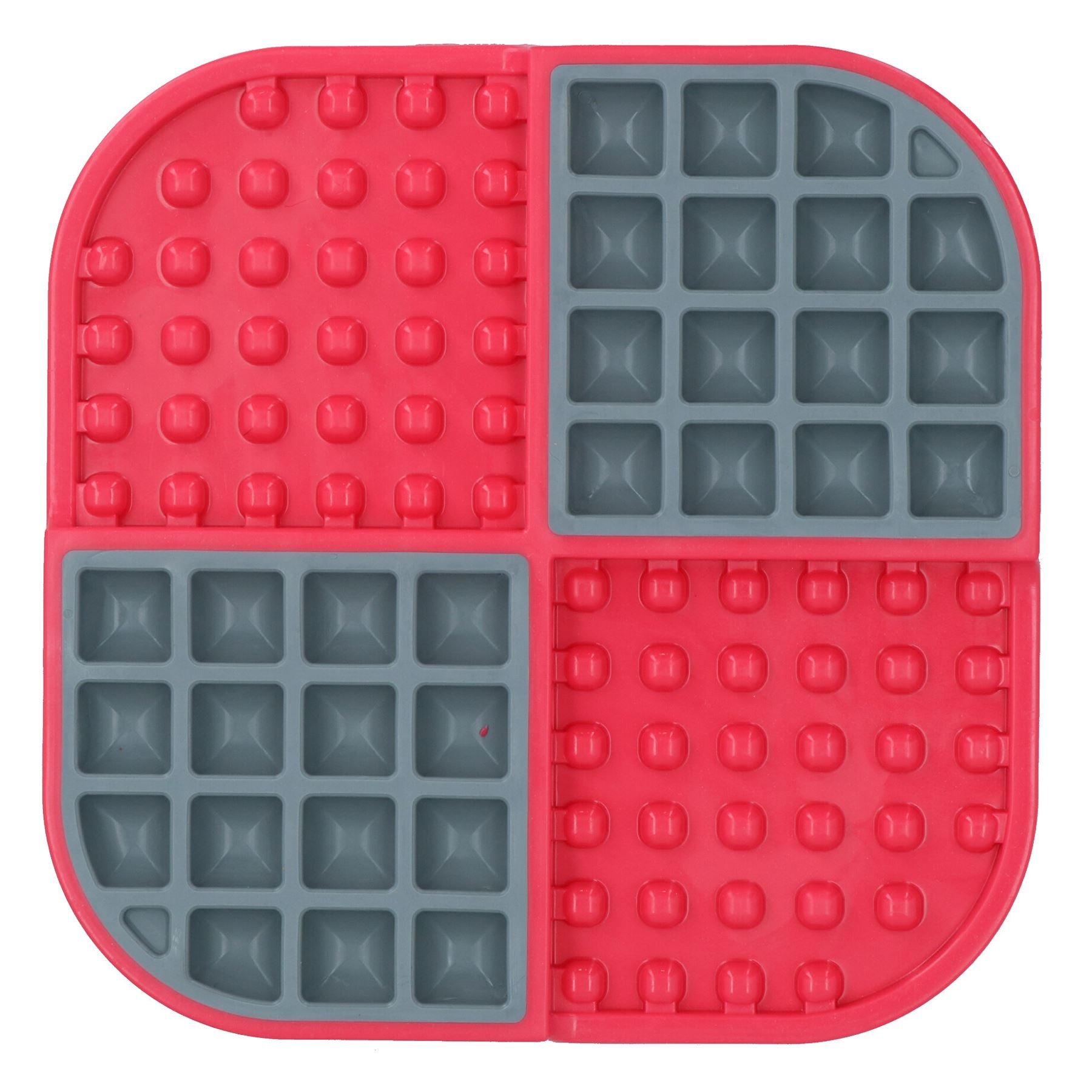 Red Slomo Dog Cat Slow Treat Dog Feeding Dispensing Mat Boredom Breaker