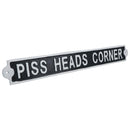 Piss Heads Corner Cast Iron Sign Plaque Wall Door House Garden Bar Pub Yard