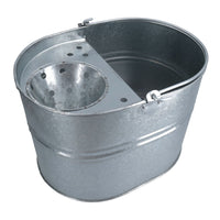 14L Galvanised Metal Mop Bucket Metal Kitchen Bathroom Home Floor Cleaning